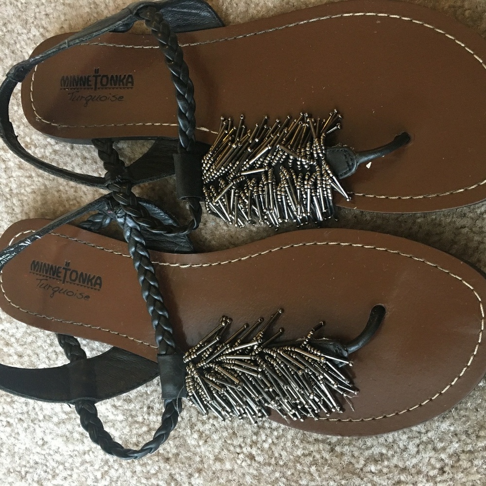 Minnetonka beaded sandals